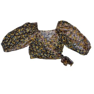 BCBGeneration Floral Print Wrap Top